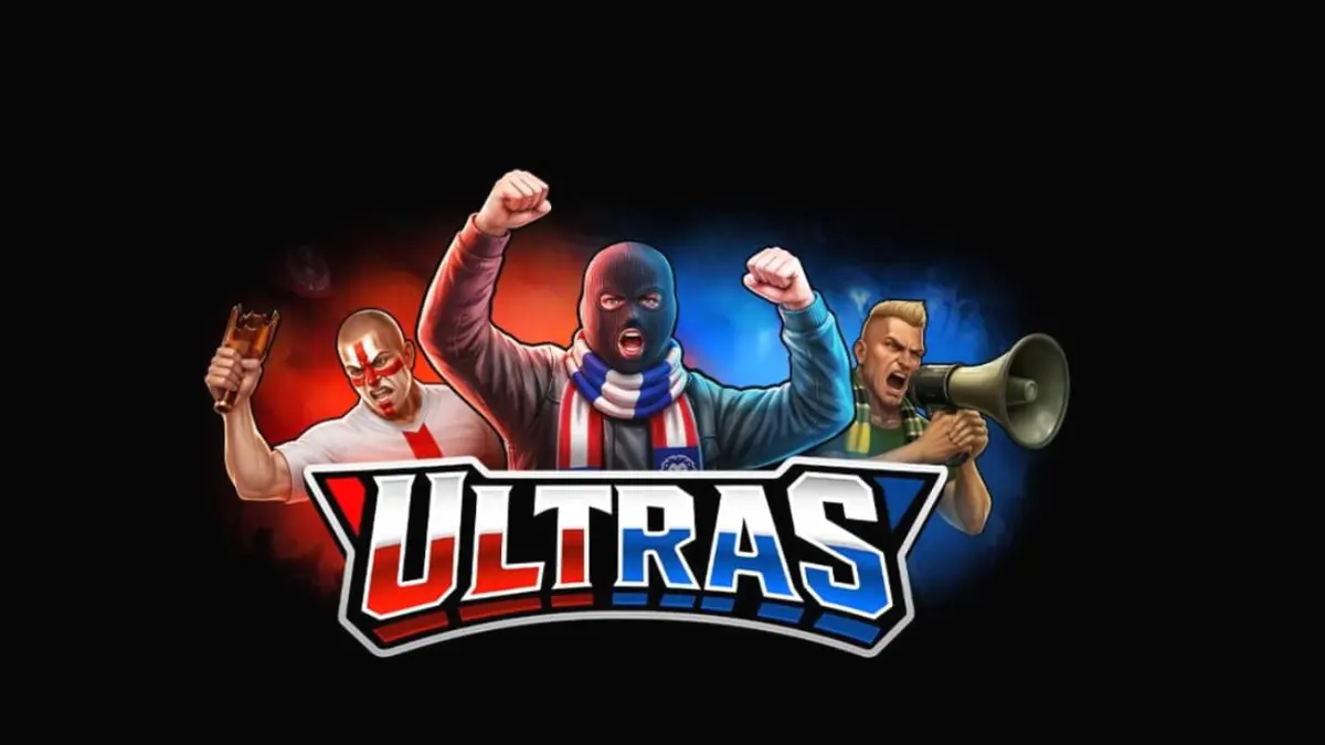 Interface do slot Ultras com tema de torcidas organizadas e fumaça colorida