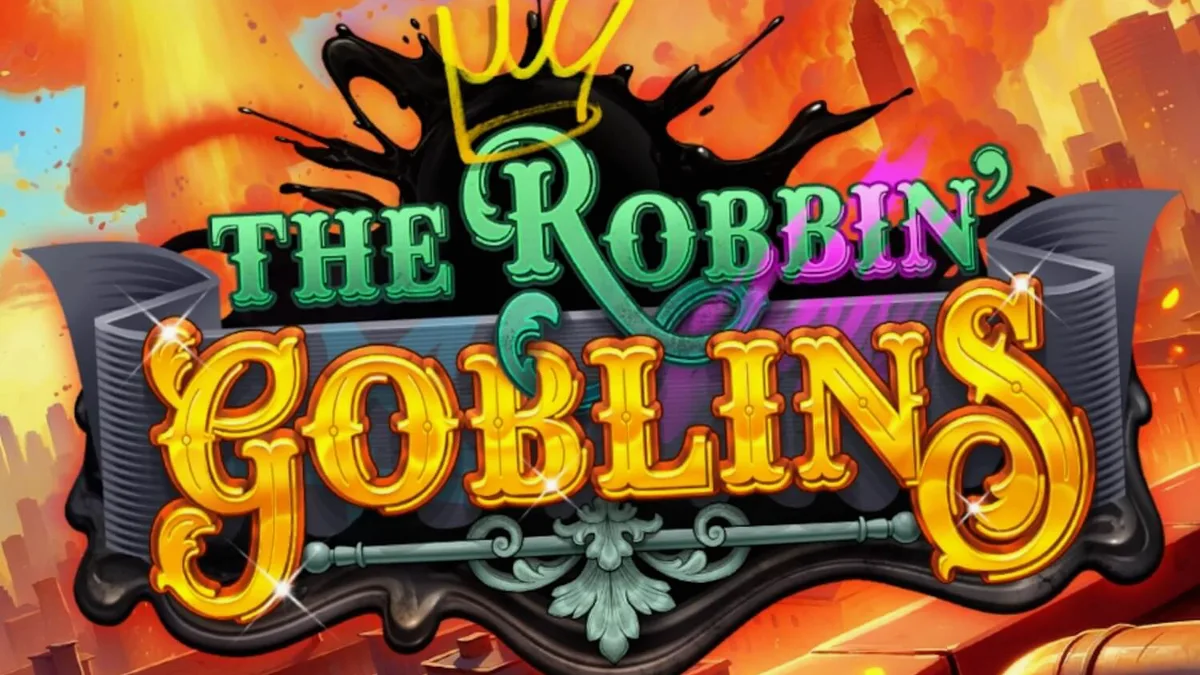 Robbin’ Goblins slot machine interface com goblins e elementos explosivos