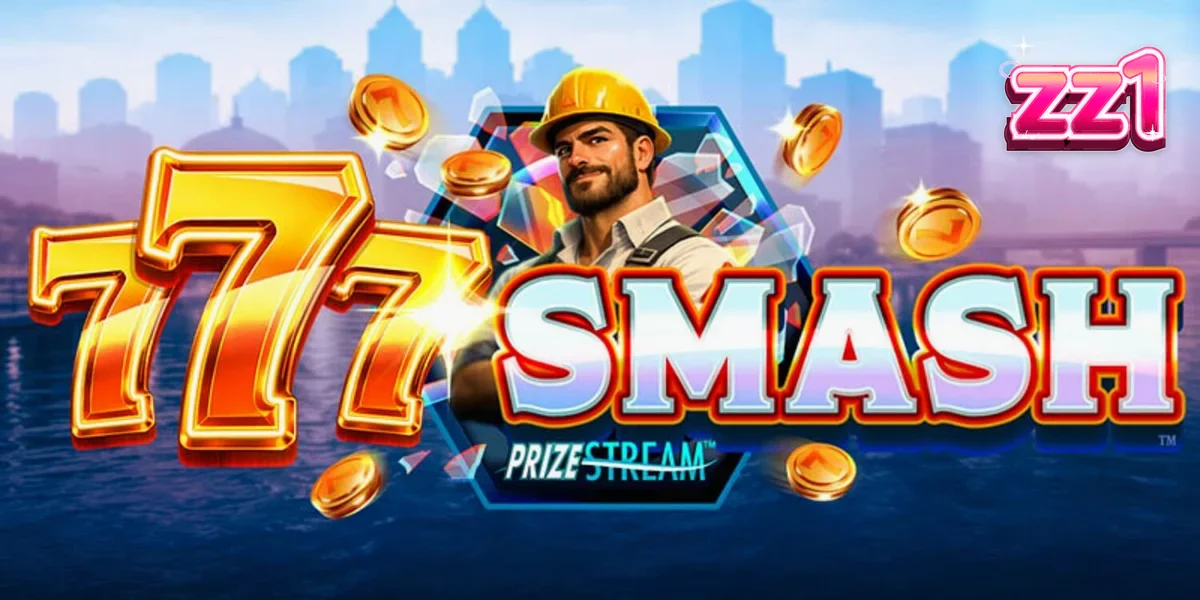 Interface do jogo 777 Smash com tema de canteiro de obras industrial